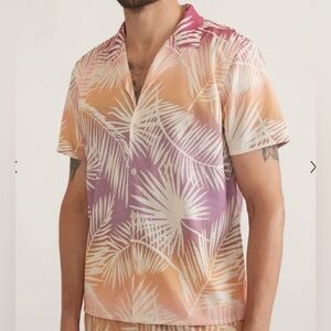 MARINE LAYER SS MESH BUTTON DOWN SHIRT SUNSET FROND - S